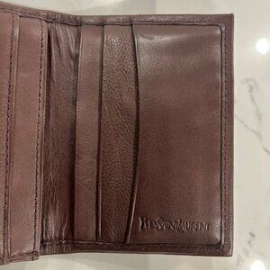 Yves Saint Laurent - Men's Trifold Brown Leather Wallet